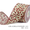 Item No. : 2403 Christmas Gift Packaging Decoration DIY Red Onion and Small Red Fruit Christmas Webbing (25 yards) 6.3cm details Picture